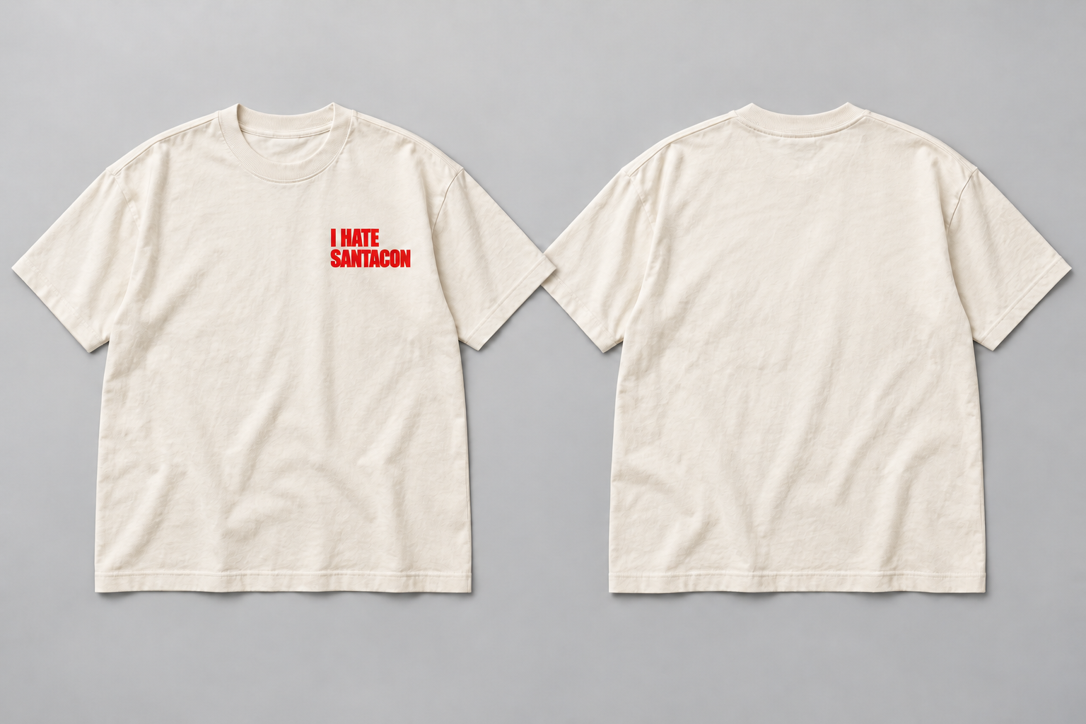 The City Tee: front and back design on roomy T-shirt blanks